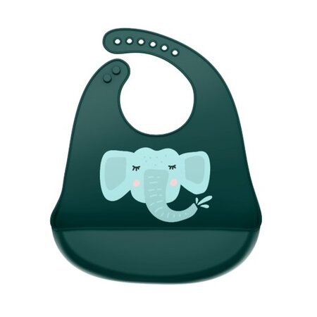 Baveta din silicon cu buzunar, Elefant