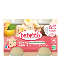 Desert din mere, banane si cocos, 2x130 gr, Babybio