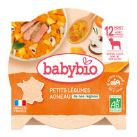 Meniu Bio tocanita din legume si miel, 12 luni+, 230 g, Babybio