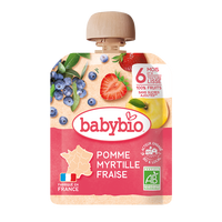 Piure Pouch de mere, afine si capsuni, 90 g, Babybio