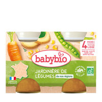 Piure Bio din legume de gradina, +4 luni, 2x 130g, BabyBio