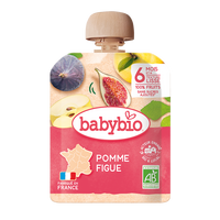 Piure Pouch Bio din mere si smochine, 90, Babybio