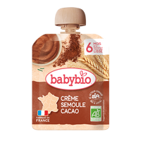 Desert crema din gria si cacao, 85 gr, Babybio