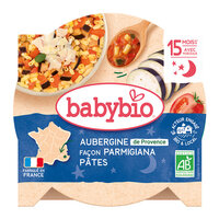Meniu Vinete cu Parmezan si Macaroane,+15 luni, 260g, BabyBio