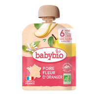 Piure Pouch Bio din pere si flori de portocal, 90 g, Babybio