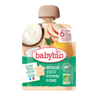 Piure Pouch Bio din mere, pere si cocos, 85 g, Babybio