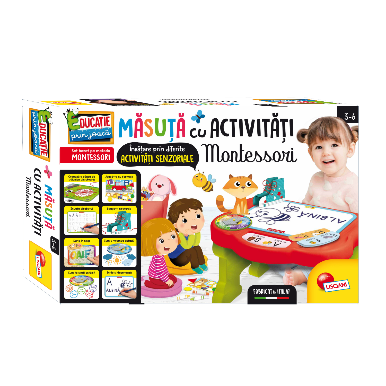 Masuta cu activitati Montessori in limba romana, +6 ani, Lisciani