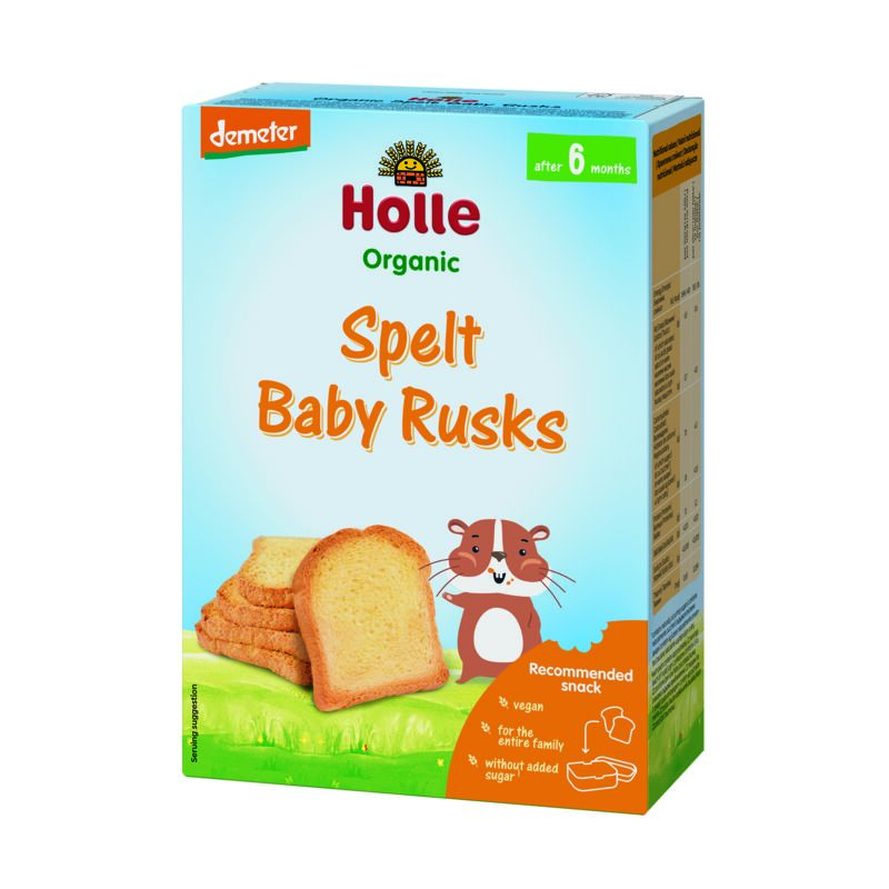 Paine uscata Eco din grau spelt, +6 luni, 200 g, Holle Baby Food