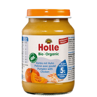 Piure Eco din dovleac si pui, +5 luni, 190g, Holle