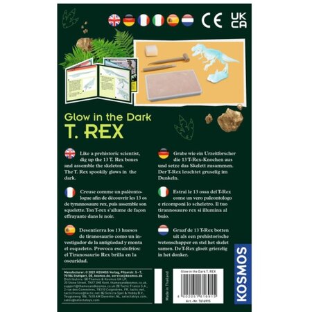 Set educativ Stem T-Rex fosforescent, +7 ani, Kosmos 542367