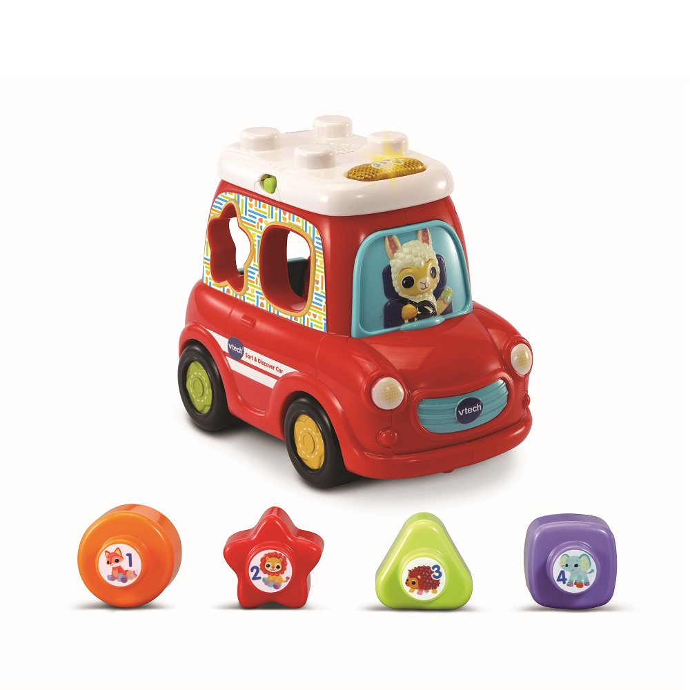 Minivan cu animalute si forme geometrice, 1-5 ani, Vtech Toodler