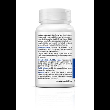 Zinc 25 sulfat de zinc, 25 mg/cps, 30 capsule, Zenyth 771564