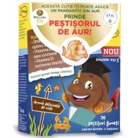 Pestisori gumati cu aroma cola si Omega 3, +3 ani, 36 jeleuri, Moller's