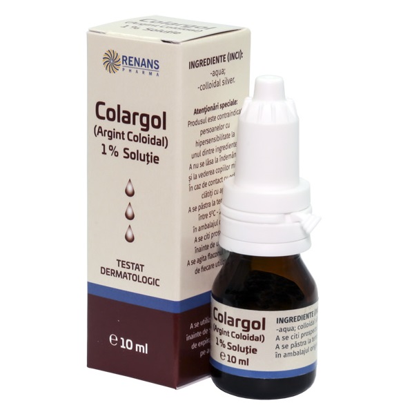 Colargol 1% (Argint Coloidal), Solutie, 10 ml, Renans