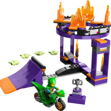 Provocarea de cascadorii pe rampa cu saritura prin cos Lego City, 5 ani+, Lego 542659