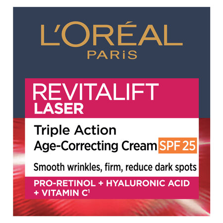 Crema antirid de zi cu SPF25 si tripla actiune Revitalift Laser, 50 ml, Loreal Paris 713045