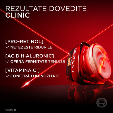 Crema antirid de zi cu SPF25 si tripla actiune Revitalift Laser, 50 ml, Loreal Paris 713047