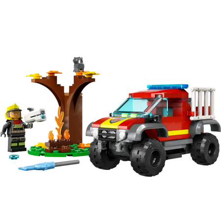 Salvare cu masina de pompieri 4x4 Lego City, 5 ani+, 60393, Lego 542706