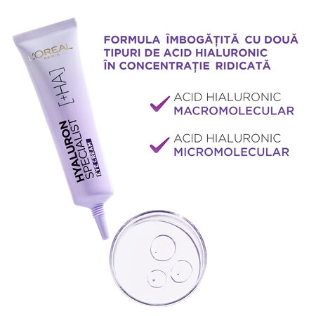 Crema de ochi antirid hidratanta Hyaluron Specialist, 15 ml, Loreal 542729