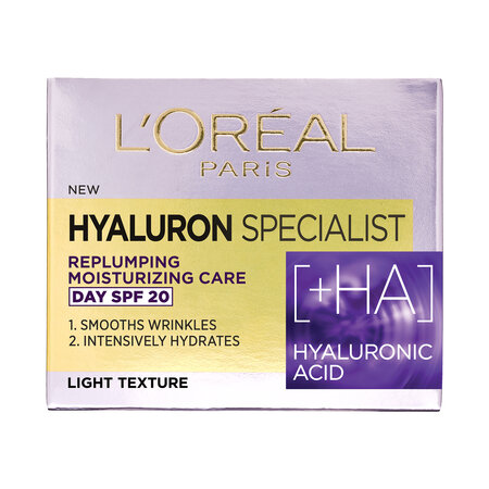 Crema de zi antirid hidratanta cu SPF 20 Hyaluron Specialist, 50 ml, Loreal 542752