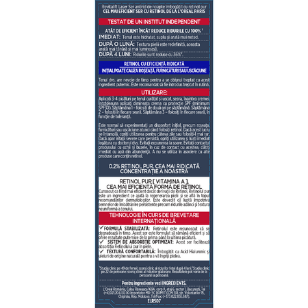 Ser de noapte antirid Revitalift Laser, 30 ml, Loreal Paris 542773