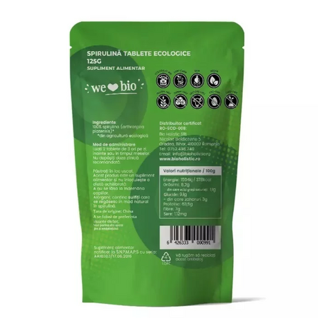 Spirulina, 250 tablete, 125 gr, Obio 664380