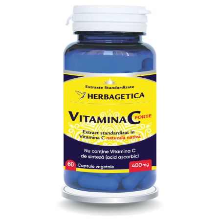 Vitamina C Forte, 400 mg, 60 capsule, Herbagetica