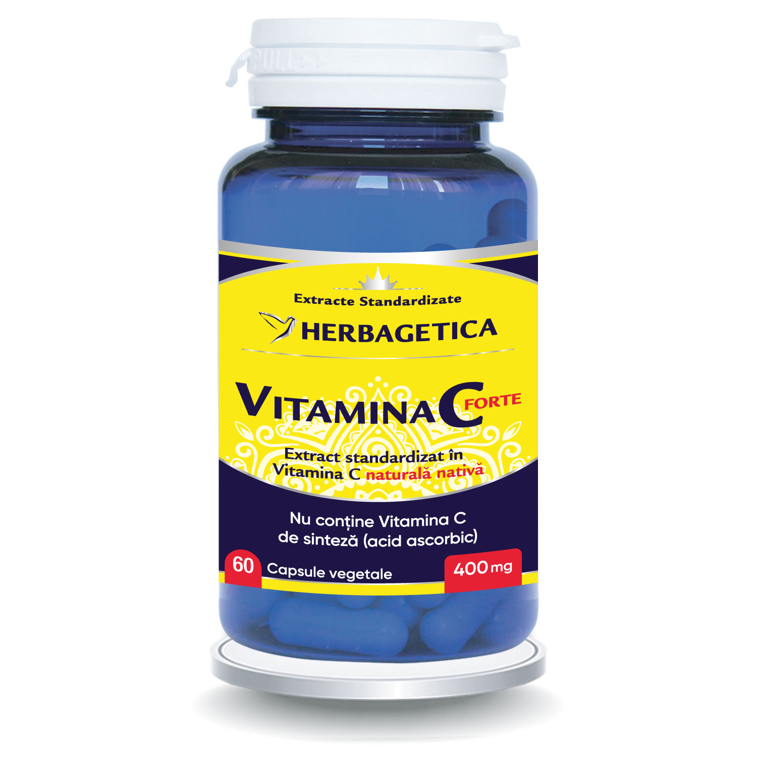 Vitamina C Forte, 400 mg, 60 capsule, Herbagetica