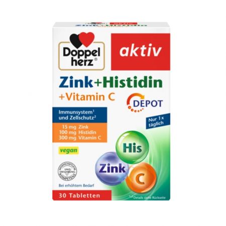 Zinc, Histidina si Vitamina C Aktiv, 30 tablete, DoppelHerz