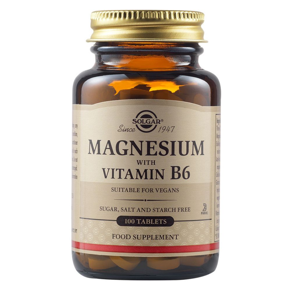 Magneziu cu Vitamina B6, 100 tablete, Solgar