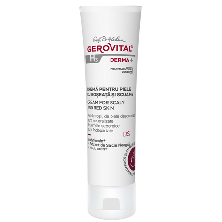 Crema pentru piele cu roseata si scuame Gerovital H3 Derma+, 50 ml, Farmec 569913
