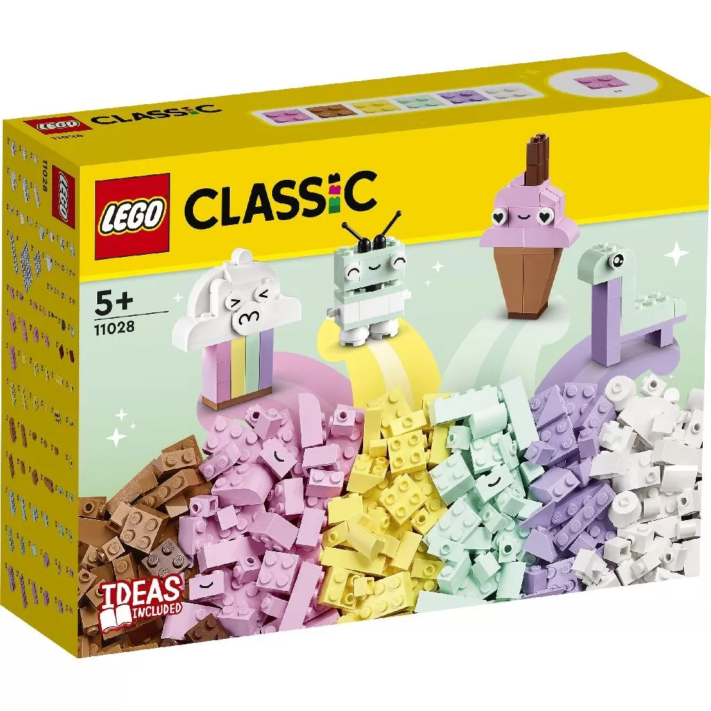 Distractie creativa in culori pastelate Lego Classic, 5 ani+, 11028, Lego