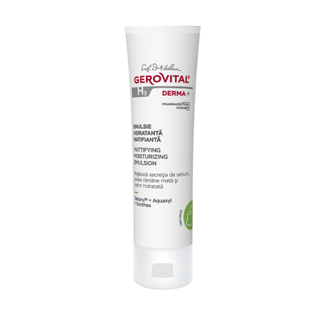 Emulsie hidratanta matifianta ten gras Gerovital H3 Derma+, 50 ml, Farmec 569860