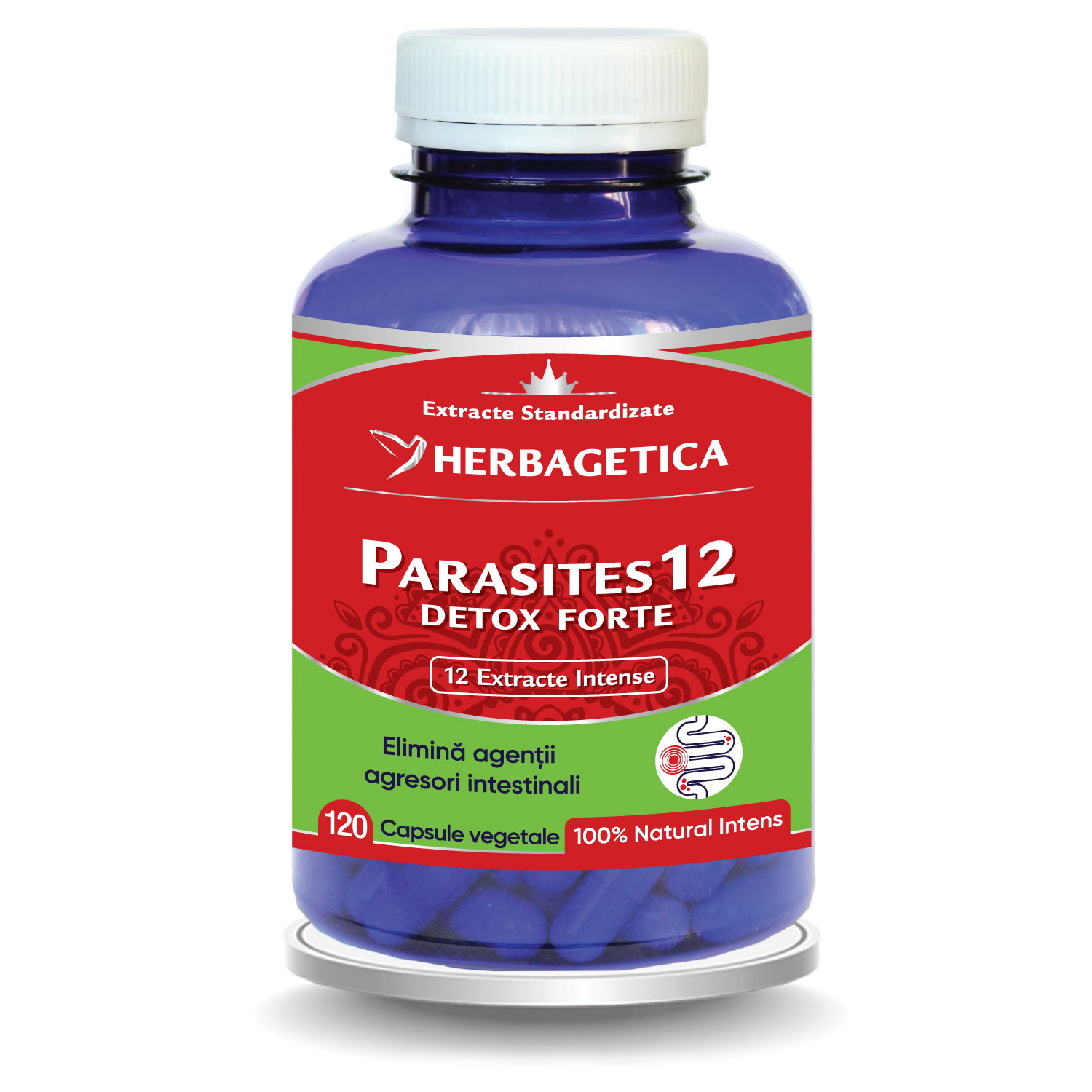 Parasites 12 Detox Forte, 120 capsule, Herbagetica