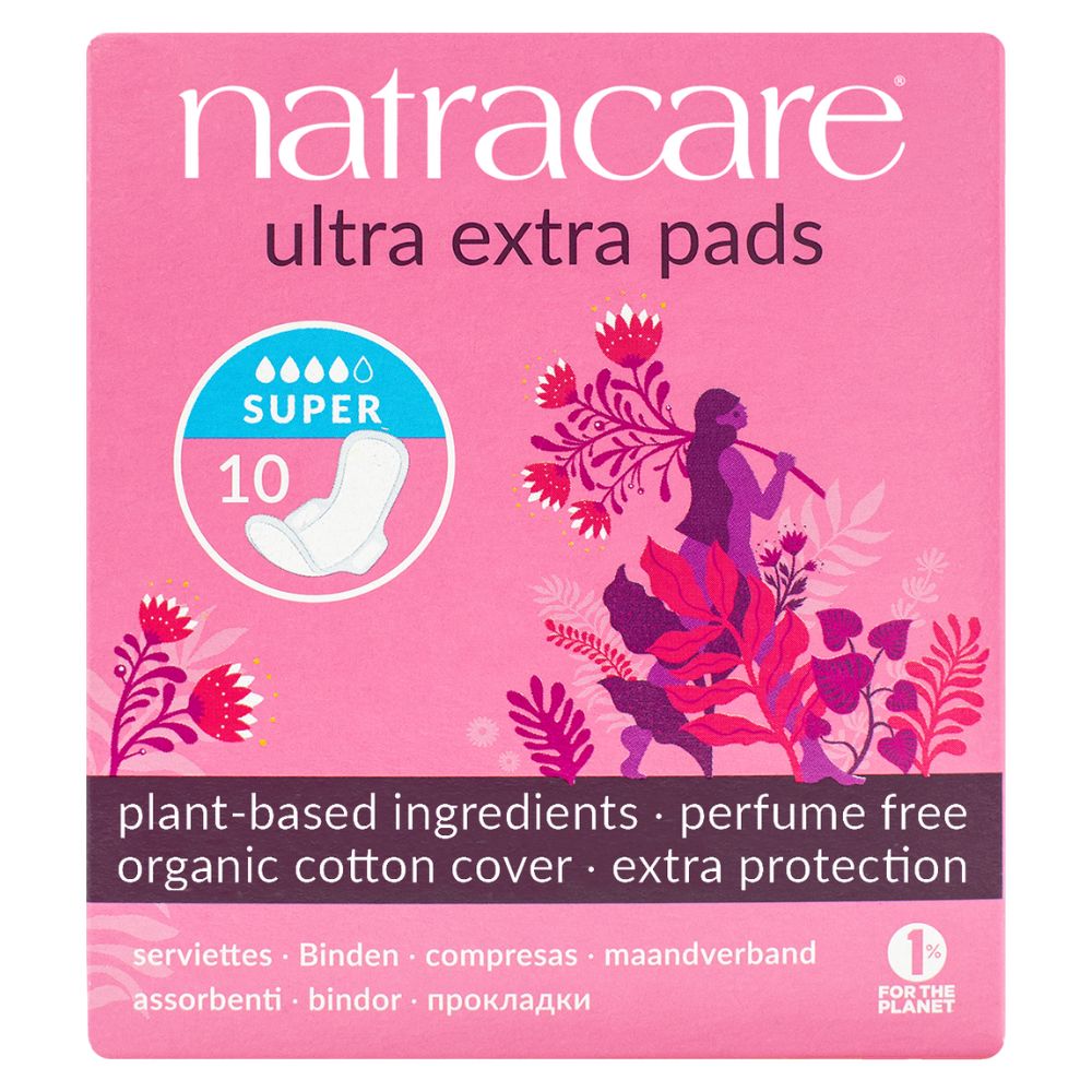 Absorbante Ultra Extra Pads, Super, 10 bucati, Natracare