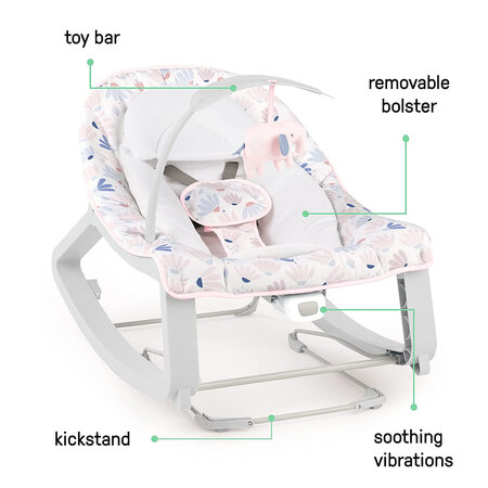 Leagan si balansoar 3 in 1 Cozy, Pink, Ingenuity 543054