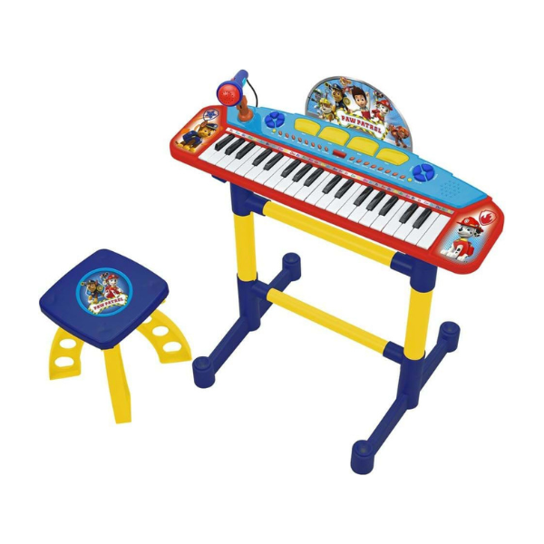 Keyboard electronic cu microfon si scaunel Paw Patrol, 3-7 ani, Reig