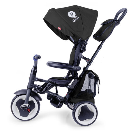 Tricicleta pliabila pentru copii Rito Plus, Negru, 12-36 luni, Qplay 543362