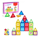 Set de constructie magnetic 3D cu 28 piese, 3 ani+, Magplayer 543391