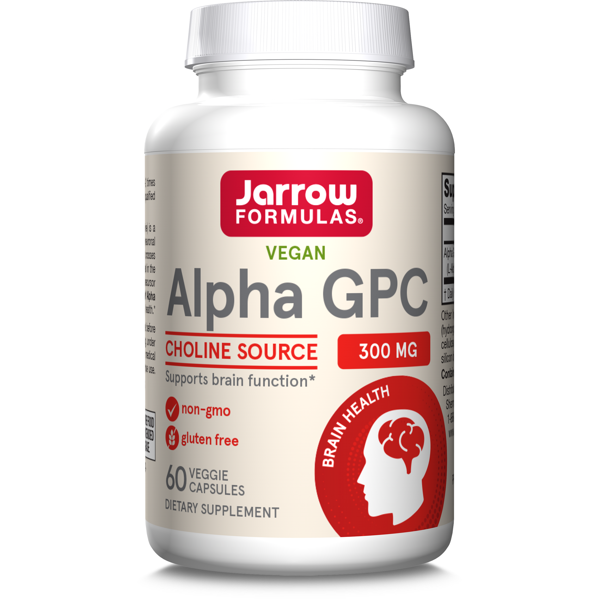 Alpha GPC, 300 mg, 60 capsule, Jarrow Formulas Secom