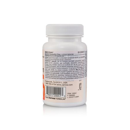 Astaxanthin, 12mg, 30 capsule, Jarrow Formulas Secom 776341