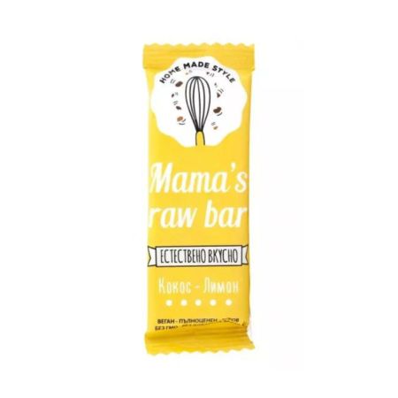 Baton cu cocos si lamaie, 30 g, Mama's Raw Bar