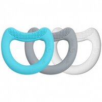 Set 3 jucarii pentru dentitie si masaj gingii Aqua&Grey, +3 luni, Green Sprouts