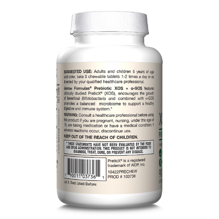 Prebiotic XOS+α-GOS Jarrow Formulas, 90 capsule masticabile, Secom 615734