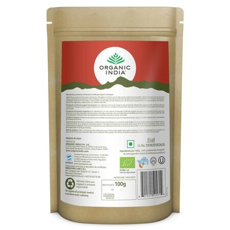 Ashwagandha pulbere ecologica, 100 g, Organic India 543572