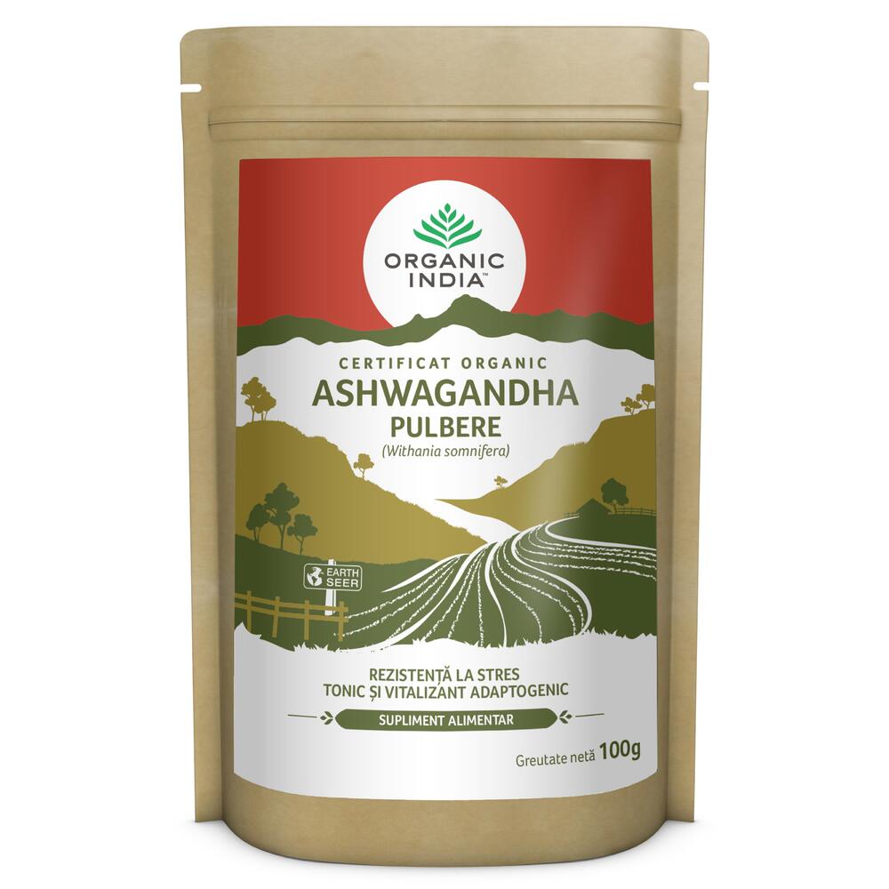 Ashwagandha pulbere ecologica, 100 g, Organic India