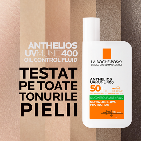 Fluid Oil Control cu SPF 50+ pentru fata Anthelios UVmune 400, 50 ml, La Roche-Posay 543617
