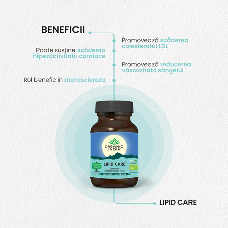 Lipid Care Bio, 60 comprimate, Organic India 553331