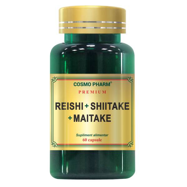 Reishi + Shiitake + Maitake, 60 capsule, Cosmopharm