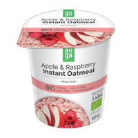 Porridge Bio din ovaz integral cu mar si zmeura, 60 g, Auga
